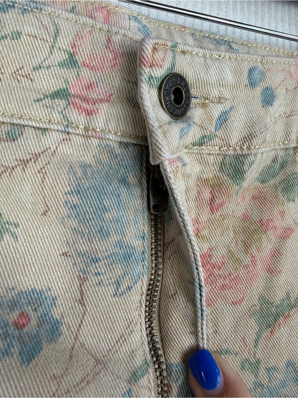 Lauren Ralph Lauren Floral Print Premier Skinny Ankle Jeans Size 10 Cottagecore - Picture 5 of 14